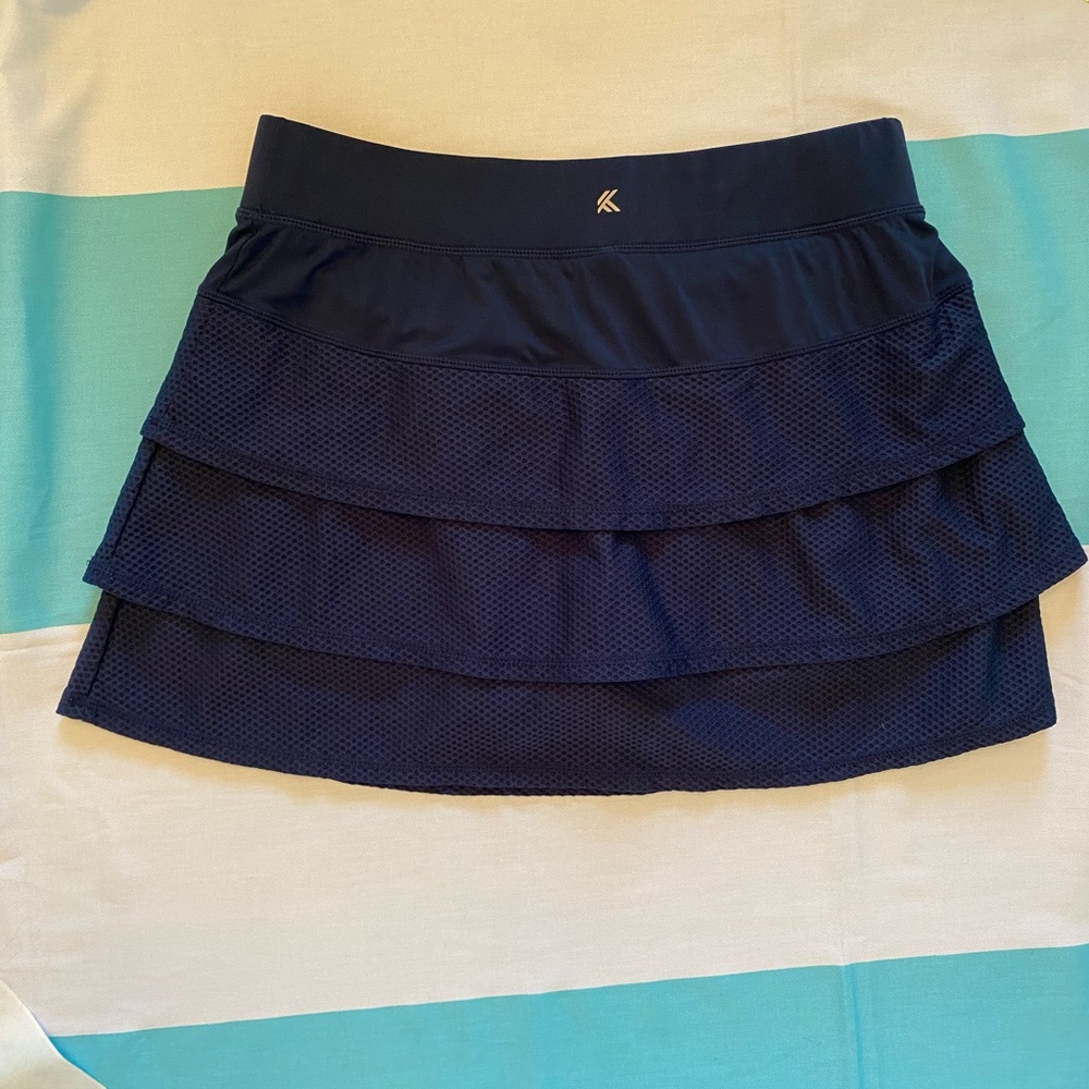 Navy blue Kyodan pickleball tennis athletic skort swim.